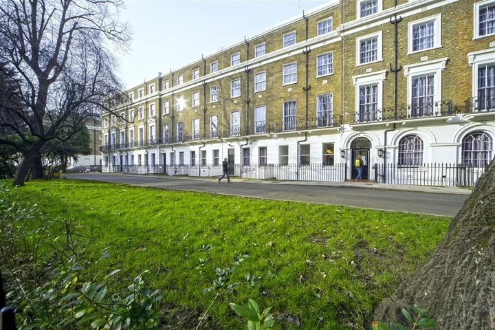 Courtyard at a university accommodation building